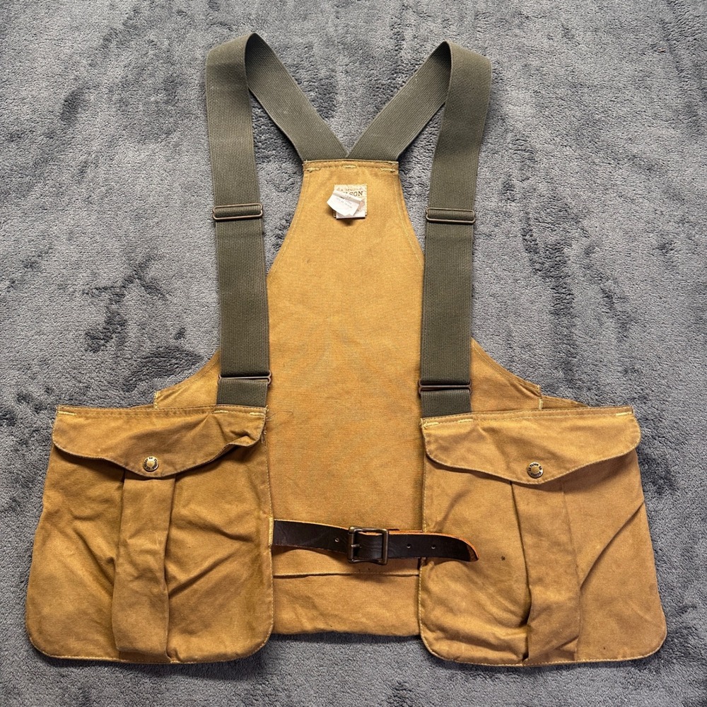 Vintage Filson Game Bag Vest Style 30 Mens SUP Tan Hunting Bird Bag USA Made
